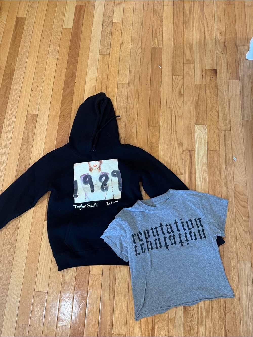 Taylor Swift 1989 Black Hoodie & Reputation Gray Tee - Kids Shirts & Tops
